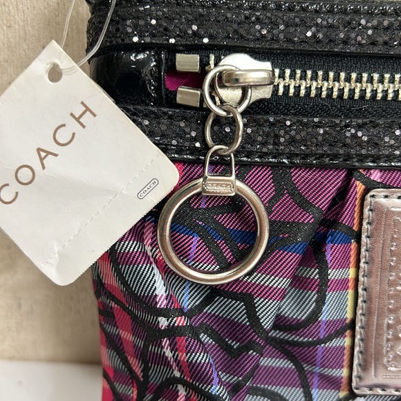 NWT COACH POPPY TARTAN WRISTLET/SMALL PURSE CLUTCH - Picture 3 of 9